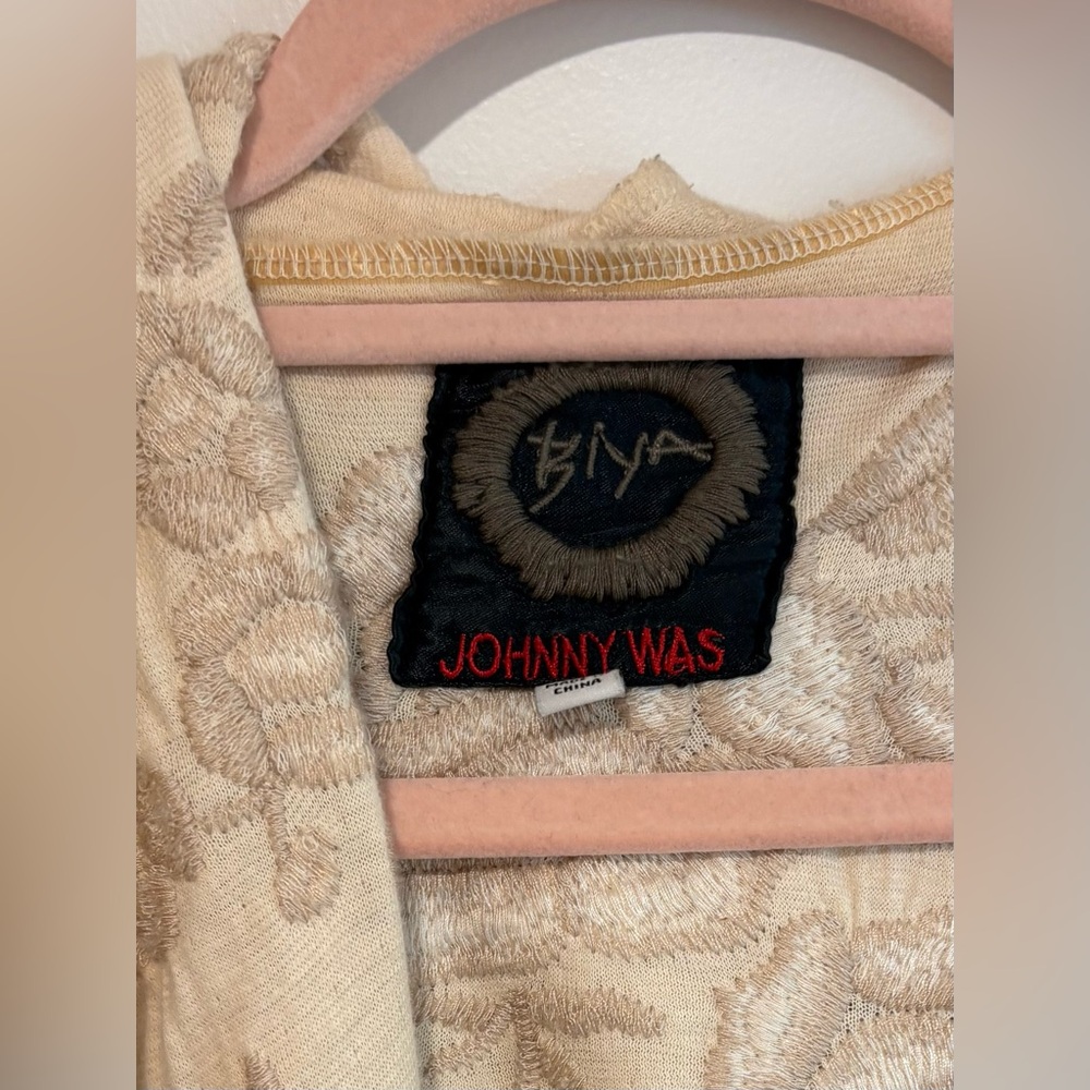 Johnny Was Biya Floral Embroidered Cream Hooded Cardigan-Limited Edition - Picture 4 of 9